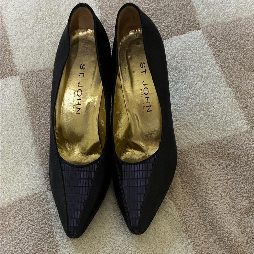 St. John Black and Gold Heels